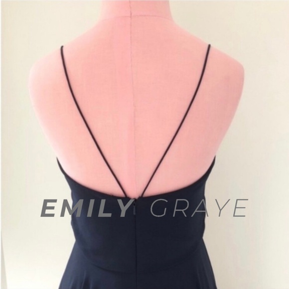 BHLDN Jenny Yoo Inesse Dress in Navy Size 0 EUC - Picture 5 of 8